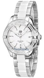 Buy Shop Tag Heuer Aquaracer Diamonds White Dial Two Tone Steel Strap Watch for Women - WAY131F.BA0914 USA Online
