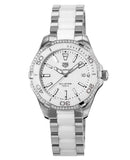 Buy Shop Tag Heuer Aquaracer Diamonds White Dial Two Tone Steel Strap Watch for Women - WAY131H.BA0914 USA Online