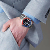 Buy Shop Tag Heuer Aquaracer GMT Caliber 7 Pepsi Black Dial Silver Steel Strap Watch for Men - WAY201F.BA0927 USA Online