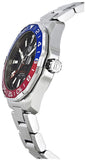 Buy Shop Tag Heuer Aquaracer GMT Caliber 7 Pepsi Black Dial Silver Steel Strap Watch for Men - WAY201F.BA0927 USA Online
