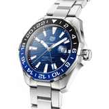 Buy Shop Tag Heuer Aquaracer GMT Calibre 6 Automatic Blue Dial Silver Steel Strap Watch for Men - WAY201T.BA0927 USA Online