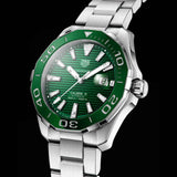 Buy Shop Tag Heuer Aquaracer Green Dial Watch for Men - WAY201S.BA0927 USA Online