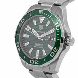 Buy Shop Tag Heuer Aquaracer Green Dial Watch for Men - WAY201S.BA0927 USA Online