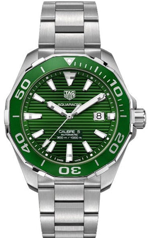 Buy Shop Tag Heuer Aquaracer Green Dial Watch for Men - WAY201S.BA0927 USA Online