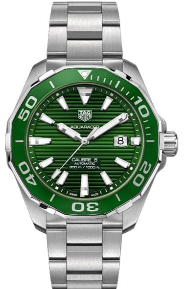 Buy Shop Tag Heuer Aquaracer Green Dial Watch for Men - WAY201S.BA0927 USA Online