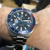 Buy Shop Tag Heuer Aquaracer Henrik Lundqvist Special Edition Blue Dial Silver Steel Strap Watch for Men - WAY101J.BA0746 USA Online