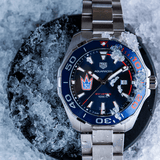 Buy Shop Tag Heuer Aquaracer Henrik Lundqvist Special Edition Blue Dial Silver Steel Strap Watch for Men - WAY101J.BA0746 USA Online
