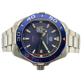 Buy Shop Tag Heuer Aquaracer Henrik Lundqvist Special Edition Blue Dial Silver Steel Strap Watch for Men - WAY101J.BA0746 USA Online