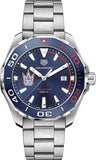 Buy Shop Tag Heuer Aquaracer Henrik Lundqvist Special Edition Blue Dial Silver Steel Strap Watch for Men - WAY101J.BA0746 USA Online