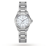 Buy Shop Tag Heuer Aquaracer Mother of Pearl Dial Silver Steel Strap Watch for Women - WBD131A.BA0748 USA Online