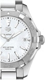 Buy Shop Tag Heuer Aquaracer Mother of Pearl Dial Silver Steel Strap Watch for Women - WBD131A.BA0748 USA Online