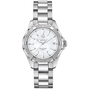 Buy Shop Tag Heuer Aquaracer Mother of Pearl Dial Silver Steel Strap Watch for Women - WBD131A.BA0748 USA Online