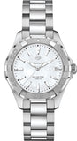 Buy Shop Tag Heuer Aquaracer Mother of Pearl Dial Silver Steel Strap Watch for Women - WBD131A.BA0748 USA Online