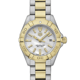 Buy Shop Tag Heuer Aquaracer Mother of Pearl Dial Two Tone Steel Strap Watch for Men - WBD1420.BB0321 USA Online