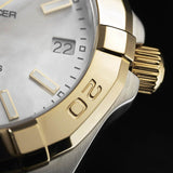 Buy Shop Tag Heuer Aquaracer Mother of Pearl Dial Two Tone Steel Strap Watch for Women - WBD1320.BB0320 USA Online
