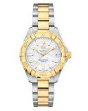 Buy Shop Tag Heuer Aquaracer Mother of Pearl Dial Two Tone Steel Strap Watch for Women - WBD1320.BB0320 USA Online
