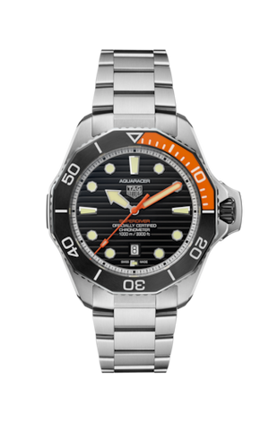 Buy Shop Tag Heuer Aquaracer Professional 1000 Superdiver Automatic Black Dial Silver Steel Strap Watch for Men - WBP5A8A.BF0619 USA Online