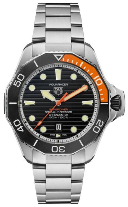 Buy Shop Tag Heuer Aquaracer Professional 1000 Superdiver Automatic Black Dial Silver Steel Strap Watch for Men - WBP5A8A.BF0619 USA Online