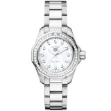 Buy Shop Tag Heuer Aquaracer Professional 200 Quartz Diamond Mother of Pearl Dial Silver Steel Strap Watch for Women - WBP1417.BA0622 USA Online
