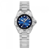Buy Shop Tag Heuer Aquaracer Professional 200 Automatic Diamond Blue Dial Silver Steel Strap Watch for Women - WBP2411.BA0622 USA Online