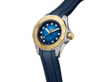 Buy Shop Tag Heuer Aquaracer Professional 200 Automatic Diamonds Blue Dial Blue Rubber Strap Watch for Women - WBP2450.FT6215 USA Online