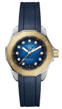 Buy Shop Tag Heuer Aquaracer Professional 200 Automatic Diamonds Blue Dial Blue Rubber Strap Watch for Women - WBP2450.FT6215 USA Online