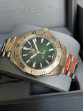 Buy Shop Tag Heuer Aquaracer Professional 200 Automatic Green Dial Silver Steel Strap Watch for Men - WBP2115.BA0627 USA Online