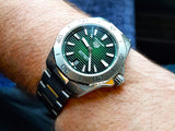Buy Shop Tag Heuer Aquaracer Professional 200 Automatic Green Dial Silver Steel Strap Watch for Men - WBP2115.BA0627 USA Online
