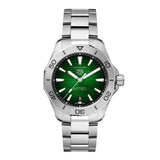 Buy Shop Tag Heuer Aquaracer Professional 200 Automatic Green Dial Silver Steel Strap Watch for Men - WBP2115.BA0627 USA Online