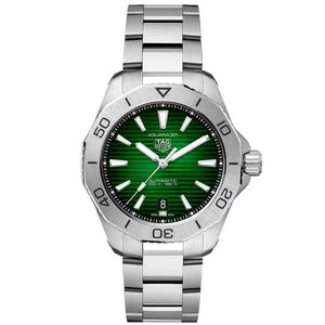 Buy Shop Tag Heuer Aquaracer Professional 200 Automatic Green Dial Silver Steel Strap Watch for Men - WBP2115.BA0627 USA Online
