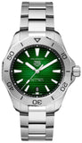 Buy Shop Tag Heuer Aquaracer Professional 200 Automatic Green Dial Silver Steel Strap Watch for Men - WBP2115.BA0627 USA Online