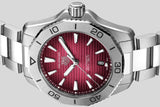 Buy Shop Tag Heuer Aquaracer Professional 200 Automatic Red Dial Silver Steel Strap Watch for Men - WBP2114.BA0627 USA Online