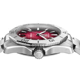Buy Shop Tag Heuer Aquaracer Professional 200 Automatic Red Dial Silver Steel Strap Watch for Men - WBP2114.BA0627 USA Online