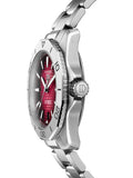 Buy Shop Tag Heuer Aquaracer Professional 200 Automatic Red Dial Silver Steel Strap Watch for Men - WBP2114.BA0627 USA Online