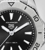 Buy Shop Tag Heuer Aquaracer Professional 200 Quartz Black Dial Silver Steel Strap Watch for Women - WBP1410.BA0622 USA Online