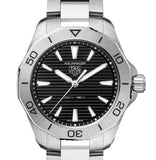Buy Shop Tag Heuer Aquaracer Professional 200 Quartz Black Dial Silver Steel Strap Watch for Women - WBP1410.BA0622 USA Online