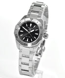 Buy Shop Tag Heuer Aquaracer Professional 200 Quartz Black Dial Silver Steel Strap Watch for Women - WBP1410.BA0622 USA Online