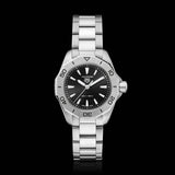 Buy Shop Tag Heuer Aquaracer Professional 200 Quartz Black Dial Silver Steel Strap Watch for Women - WBP1410.BA0622 USA Online