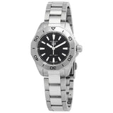Buy Shop Tag Heuer Aquaracer Professional 200 Quartz Black Dial Silver Steel Strap Watch for Women - WBP1410.BA0622 USA Online
