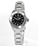 Buy Shop Tag Heuer Aquaracer Professional 200 Quartz Black Dial Silver Steel Strap Watch for Women - WBP1410.BA0622 USA Online