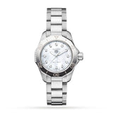 Buy Shop Tag Heuer Aquaracer Professional 200 Quartz Diamond Mother of Pearl Dial Silver Steel Strap Watch for Women - WBP1416.BA0622 USA Online