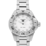 Buy Shop Tag Heuer Aquaracer Professional 200 Quartz Diamond Mother of Pearl Dial Silver Steel Strap Watch for Women - WBP1416.BA0622 USA Online