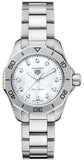 Buy Shop Tag Heuer Aquaracer Professional 200 Quartz Diamond Mother of Pearl Dial Silver Steel Strap Watch for Women - WBP1416.BA0622 USA Online