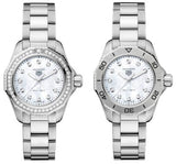 Buy Shop Tag Heuer Aquaracer Professional 200 Quartz Diamond Mother of Pearl Dial Silver Steel Strap Watch for Women - WBP1417.BA0622 USA Online