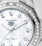 Buy Shop Tag Heuer Aquaracer Professional 200 Quartz Diamond Mother of Pearl Dial Silver Steel Strap Watch for Women - WBP1417.BA0622 USA Online