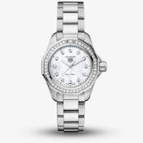 Buy Shop Tag Heuer Aquaracer Professional 200 Quartz Diamond Mother of Pearl Dial Silver Steel Strap Watch for Women - WBP1417.BA0622 USA Online