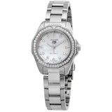 Buy Shop Tag Heuer Aquaracer Professional 200 Quartz Diamond Mother of Pearl Dial Silver Steel Strap Watch for Women - WBP1417.BA0622 USA Online