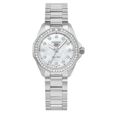 Buy Shop Tag Heuer Aquaracer Professional 200 Quartz Diamond Mother of Pearl Dial Silver Steel Strap Watch for Women - WBP1417.BA0622 USA Online