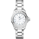 Buy Shop Tag Heuer Aquaracer Professional 200 Quartz Diamond Mother of Pearl Dial Silver Steel Strap Watch for Women - WBP1417.BA0622 USA Online
