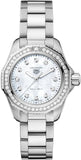 Buy Shop Tag Heuer Aquaracer Professional 200 Quartz Diamond Mother of Pearl Dial Silver Steel Strap Watch for Women - WBP1417.BA0622 USA Online
